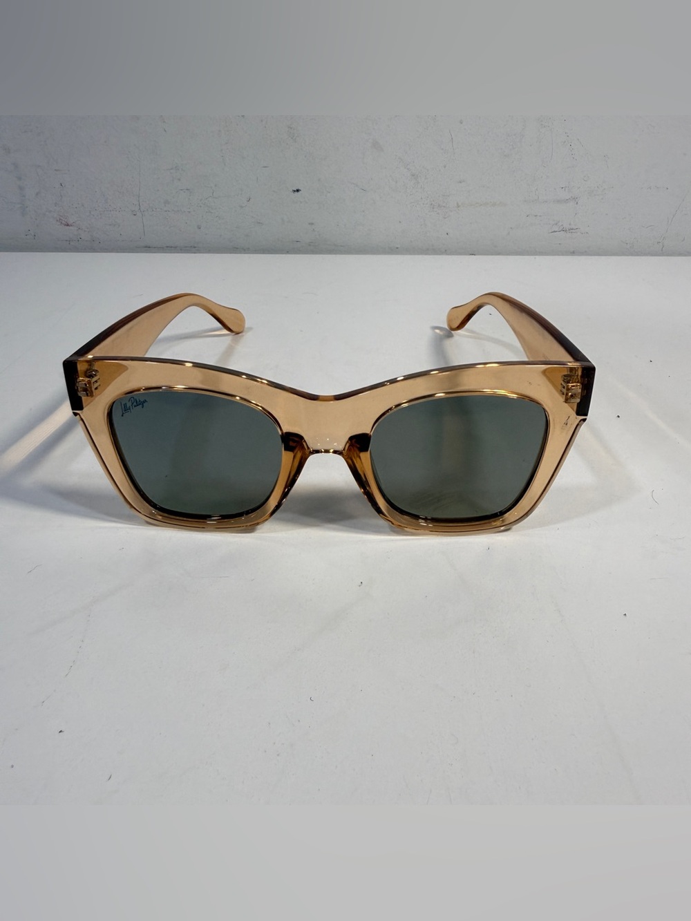 Lilly Pulitzer Tropical Women’s Sunglasses Isle Clear Frame Tan CR Polarized